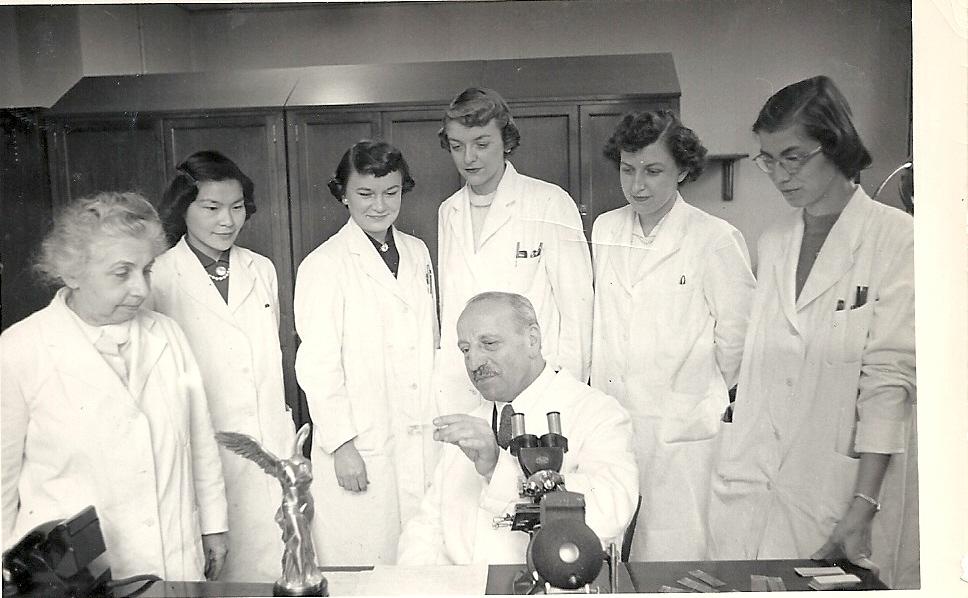 Dr Pap with his wife and five students